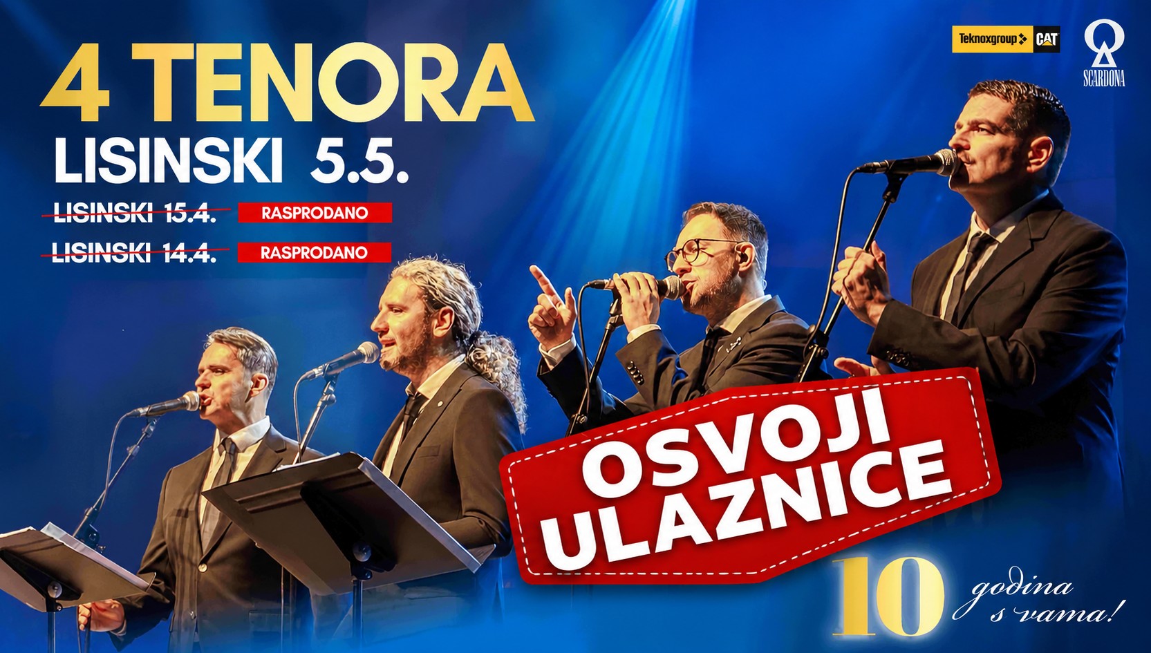 Crona.hr vodi vas na koncert 4 Tenora u Lisinski