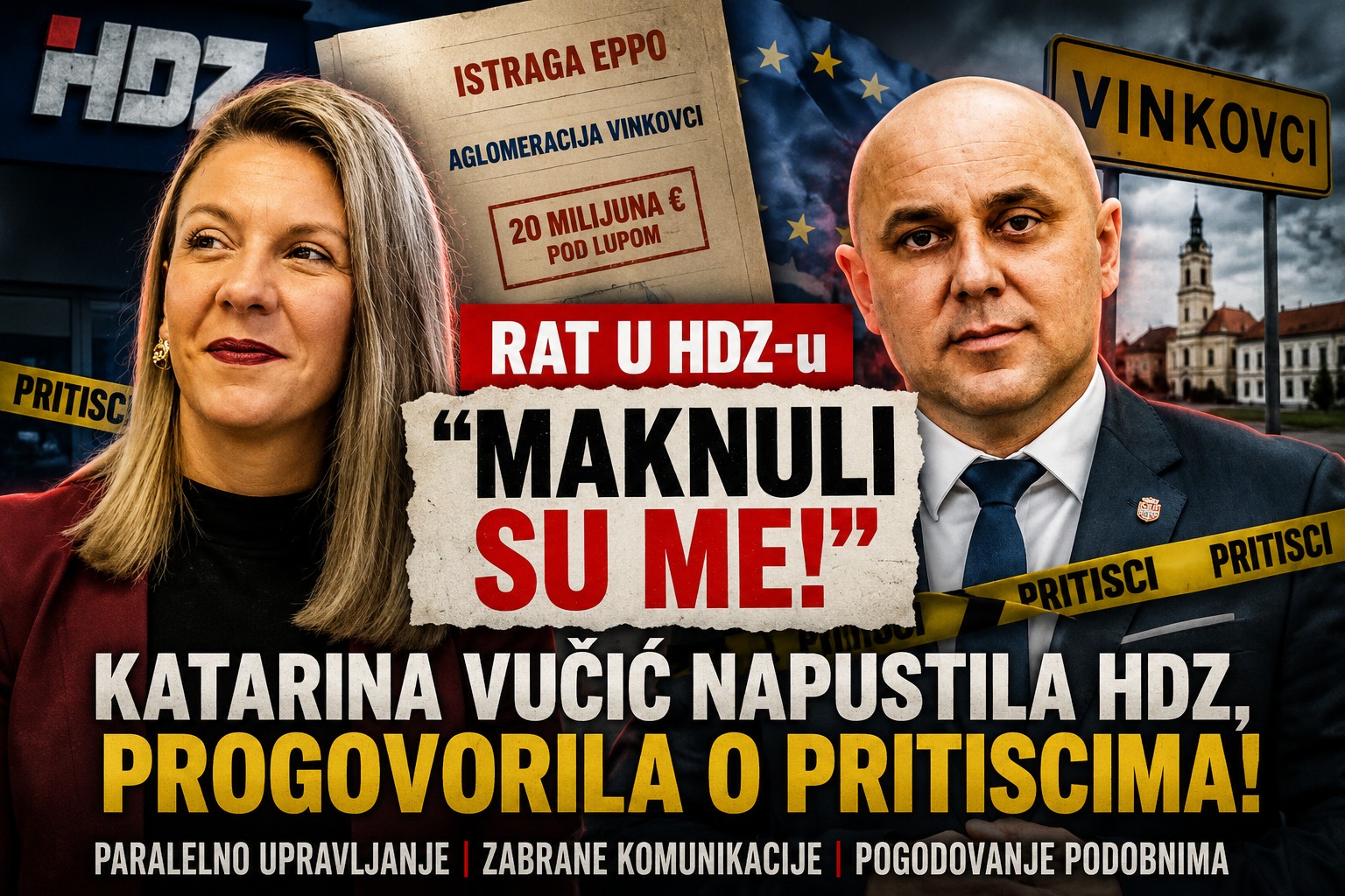 "Maknuli su me!" Katarina Vučić napustila HDZ, progovorila o pritiscima i uzdrmala Vinkovce