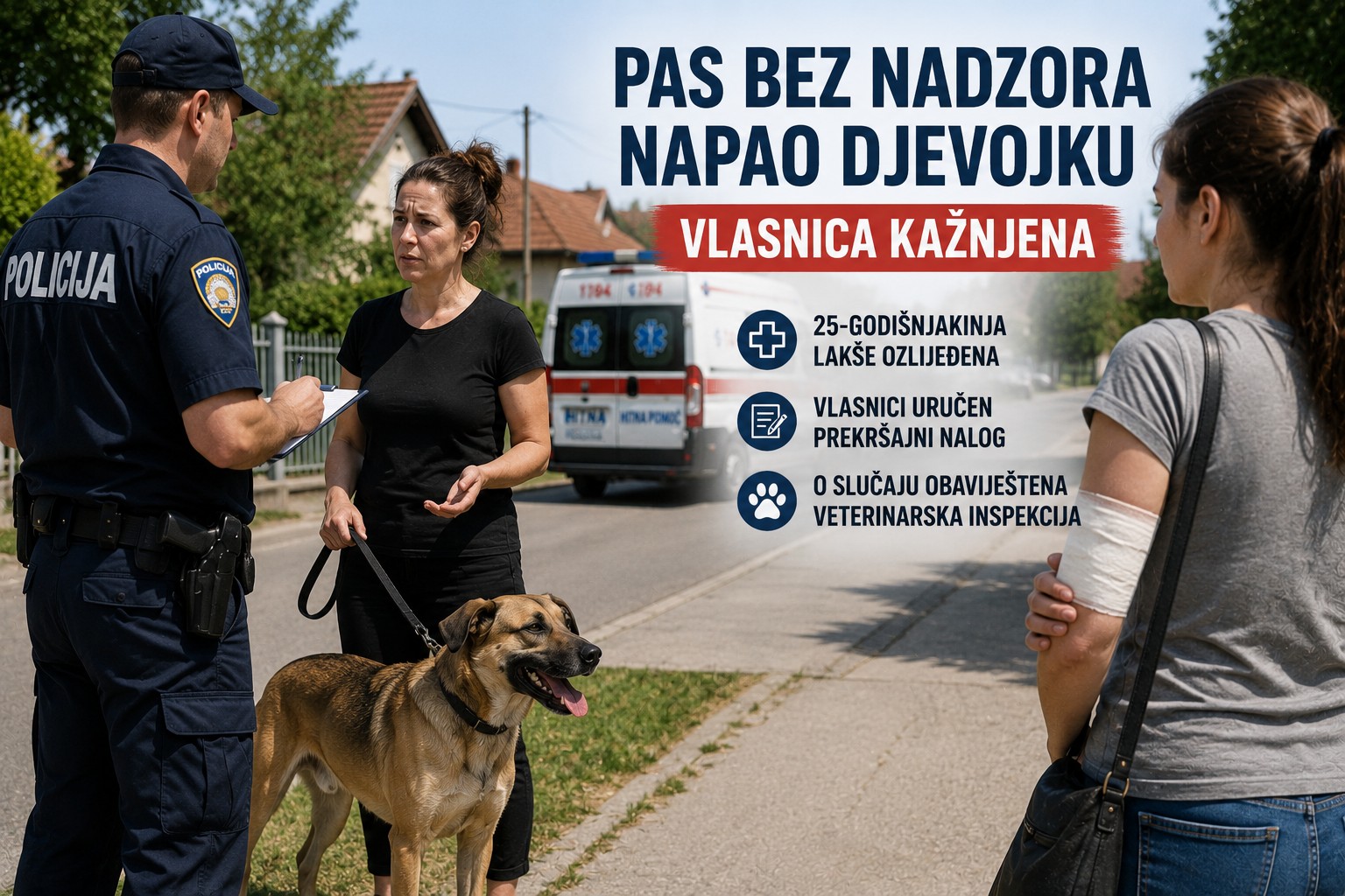 Pas bez nadzora napao djevojku, vlasnica kažnjena