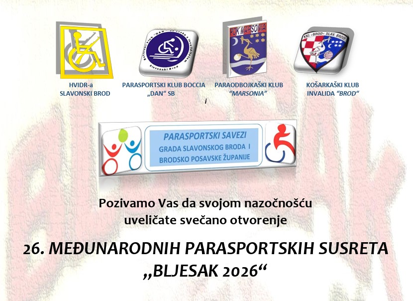 Bljesak 2026 u Slavonskom Brodu okuplja više od 250 sportaša s invaliditetom