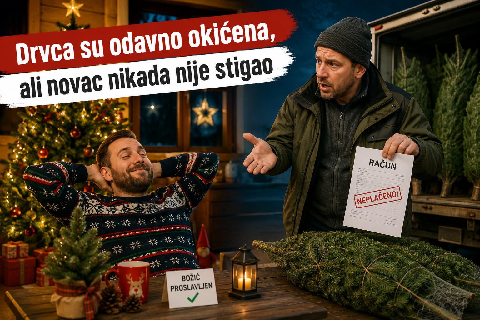 Drvca su odavno okićena, ali novac nikada nije stigao