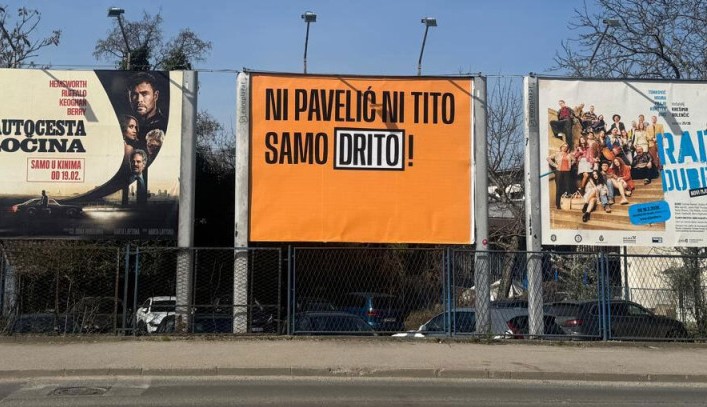 Jumbo plakati s porukom “Ni Pavelić ni Tito, samo – Drito!” otkrivaju novo ime političke stranke