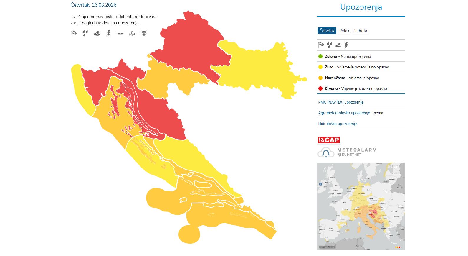 Olujni vjetar ruši stabla i stvara kaos: napeto u Zagrebu i na Jadranu