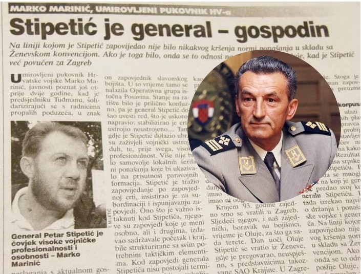 Petar Stipetić je rat vodio vojnički, a ne politički
