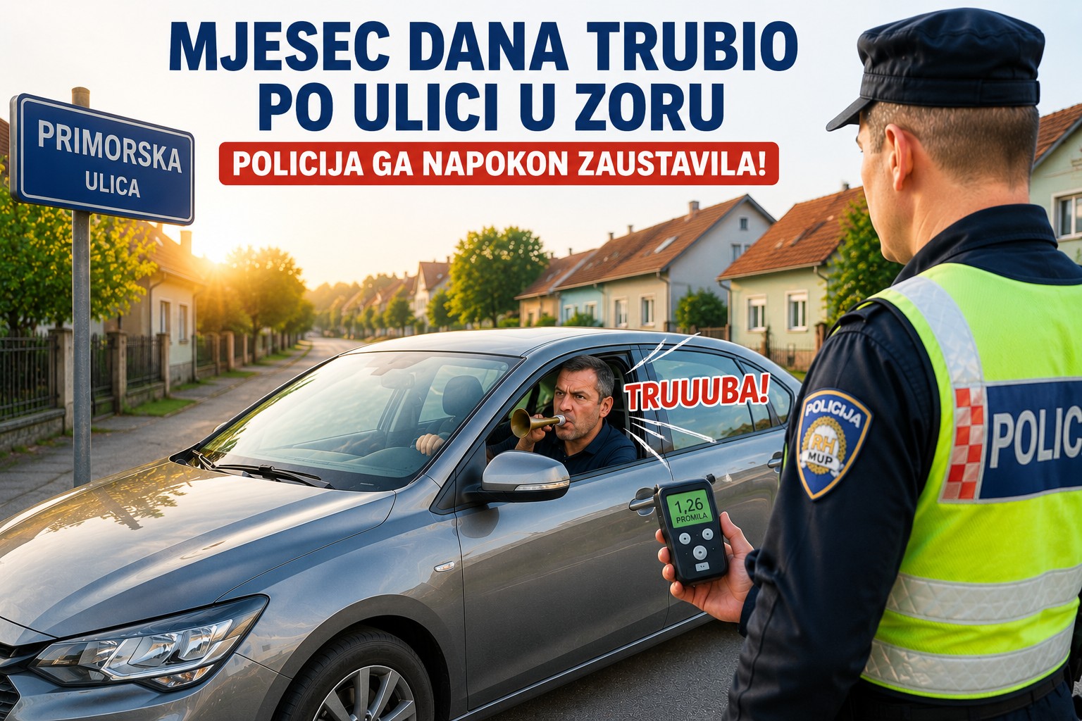Mjesec dana budio susjede trubljenjem u zoru, policija ga napokon zaustavila